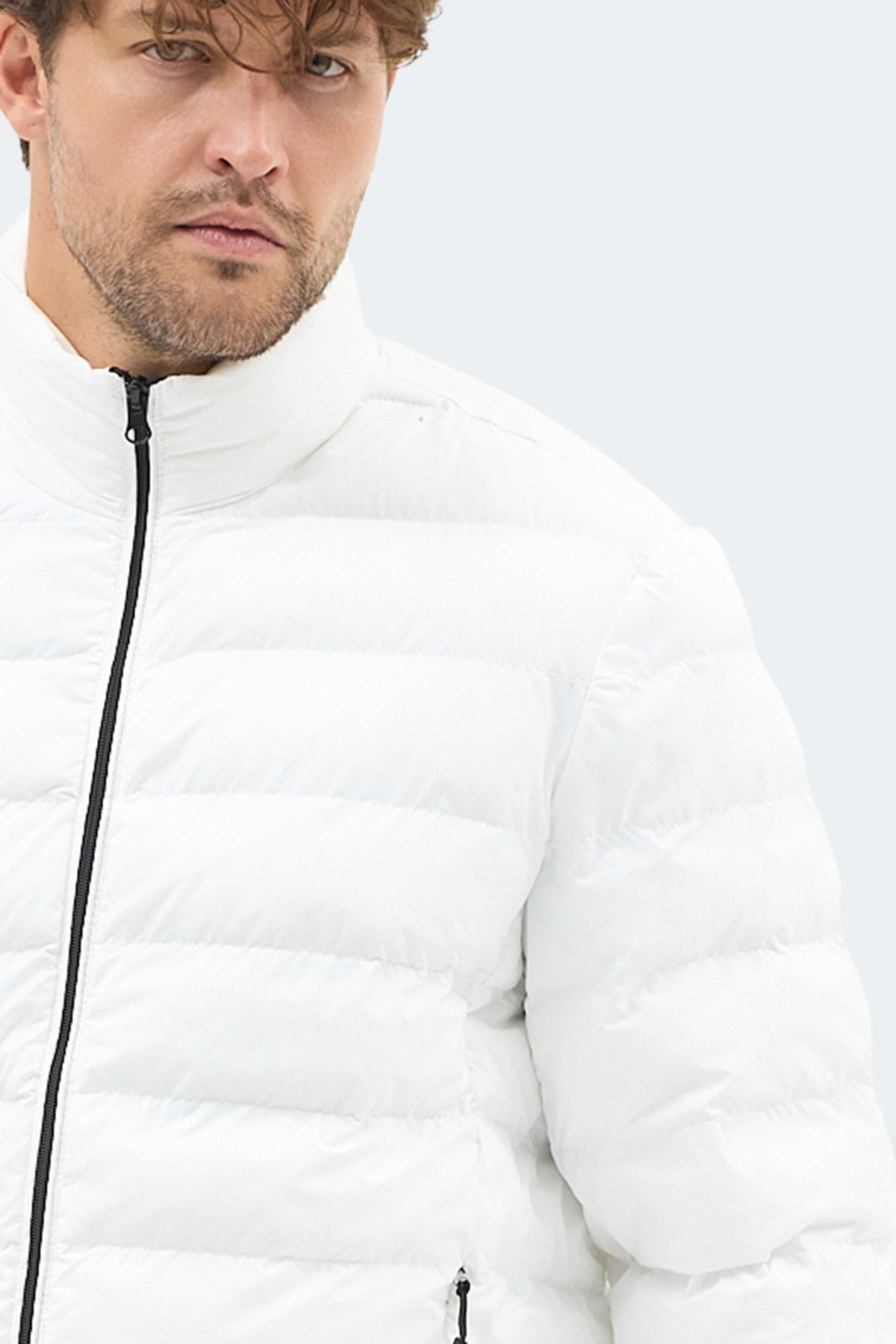 SLAZENGER BRAUM Erkek Şişme Ekru Mont & Kaban görsel 2