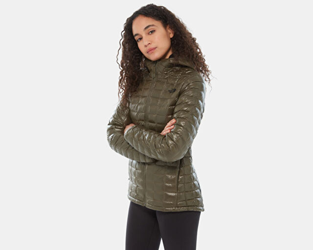 The North Face North Face Yeşil Kadın Montu Nf0A3Ygn21L1 W Eco Tball Hdie görsel 3