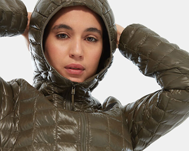 The North Face North Face Yeşil Kadın Montu Nf0A3Ygn21L1 W Eco Tball Hdie görsel 6