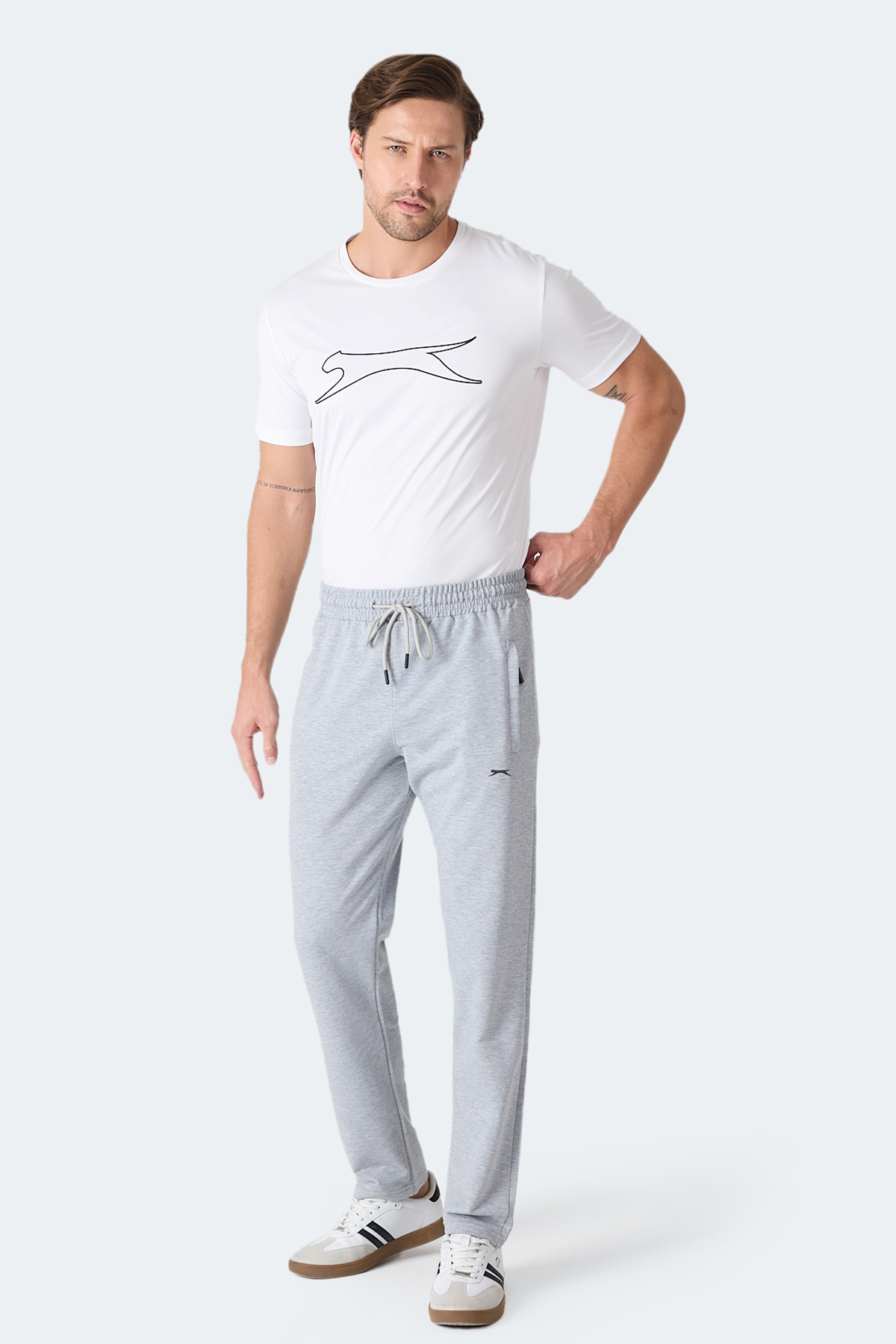 SLAZENGER IMPRINT I Erkek Gri Eşofman Altı görsel 2