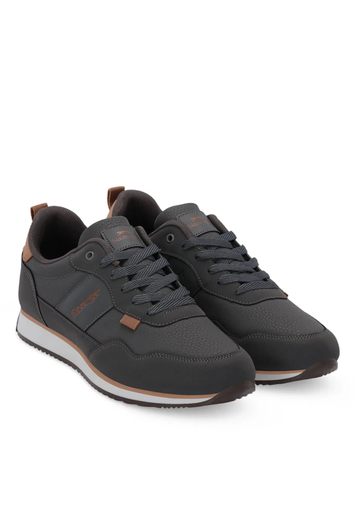 SLAZENGER ONSET I Erkek Koyu Gri Sneaker görsel 2