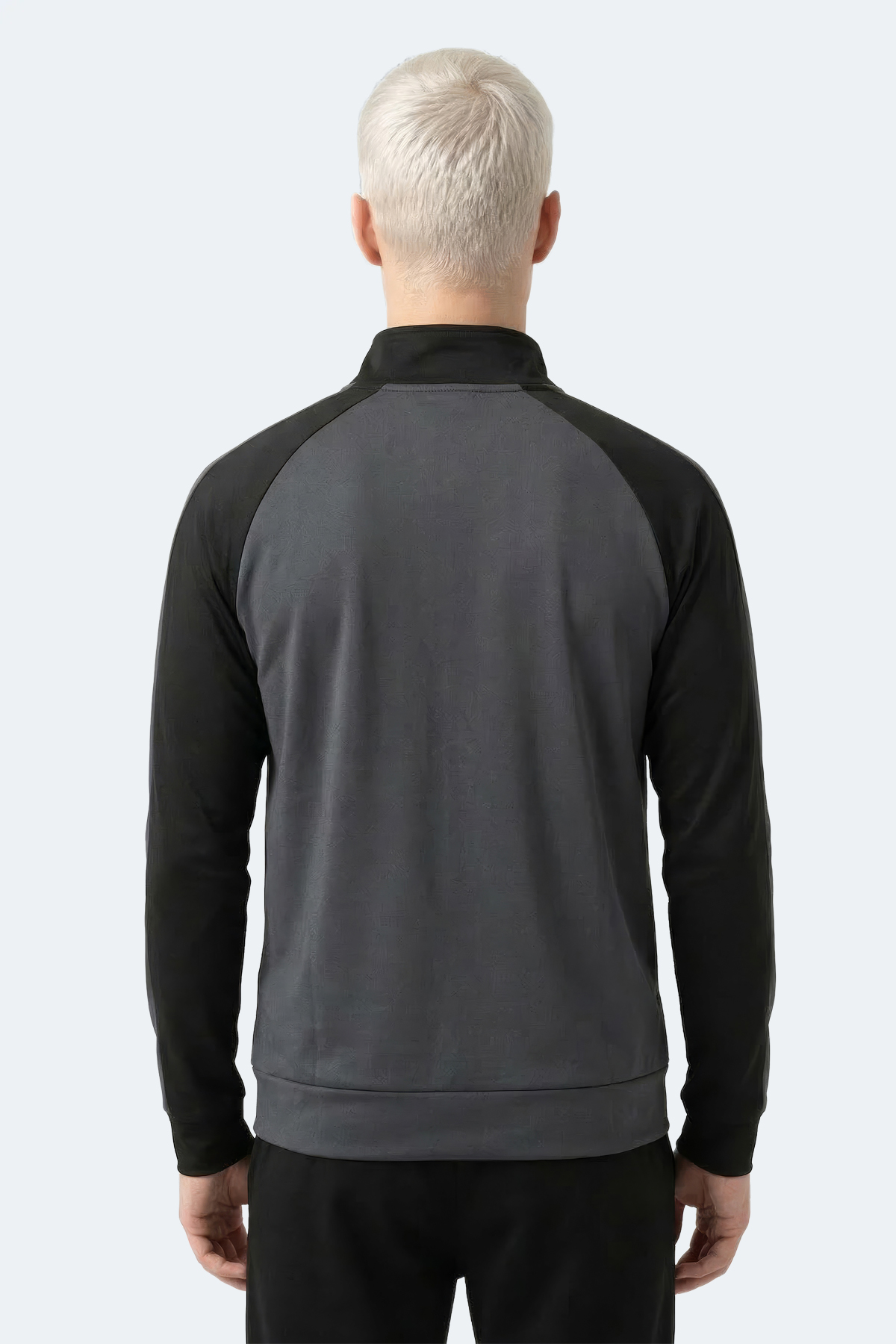 SLAZENGER REDORA Erkek Dik Yaka Fermuarlı Koyu Gri Sweatshırt görsel 2