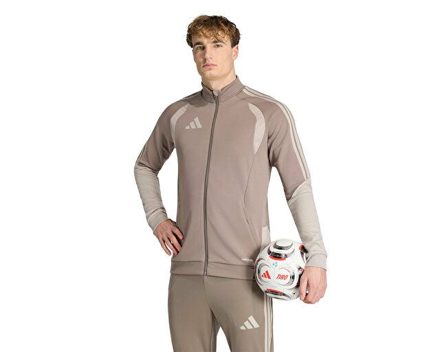 Adidas Tiro 26 Competition Tr Jkt Erkek Futbol Kamp Fermuarlı Sweatshirt KE9256 Kahverengi görsel 3