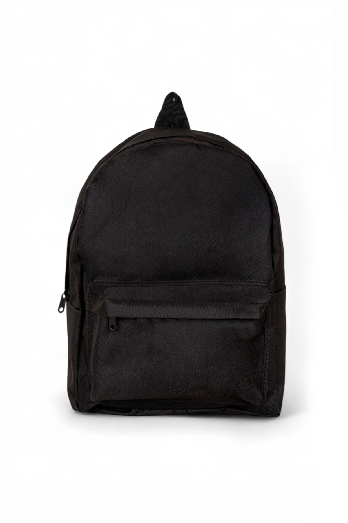 TONNY BLACK Unisex Siyah Önü Fermuarlı İki Bölmeli Sırt Çantası