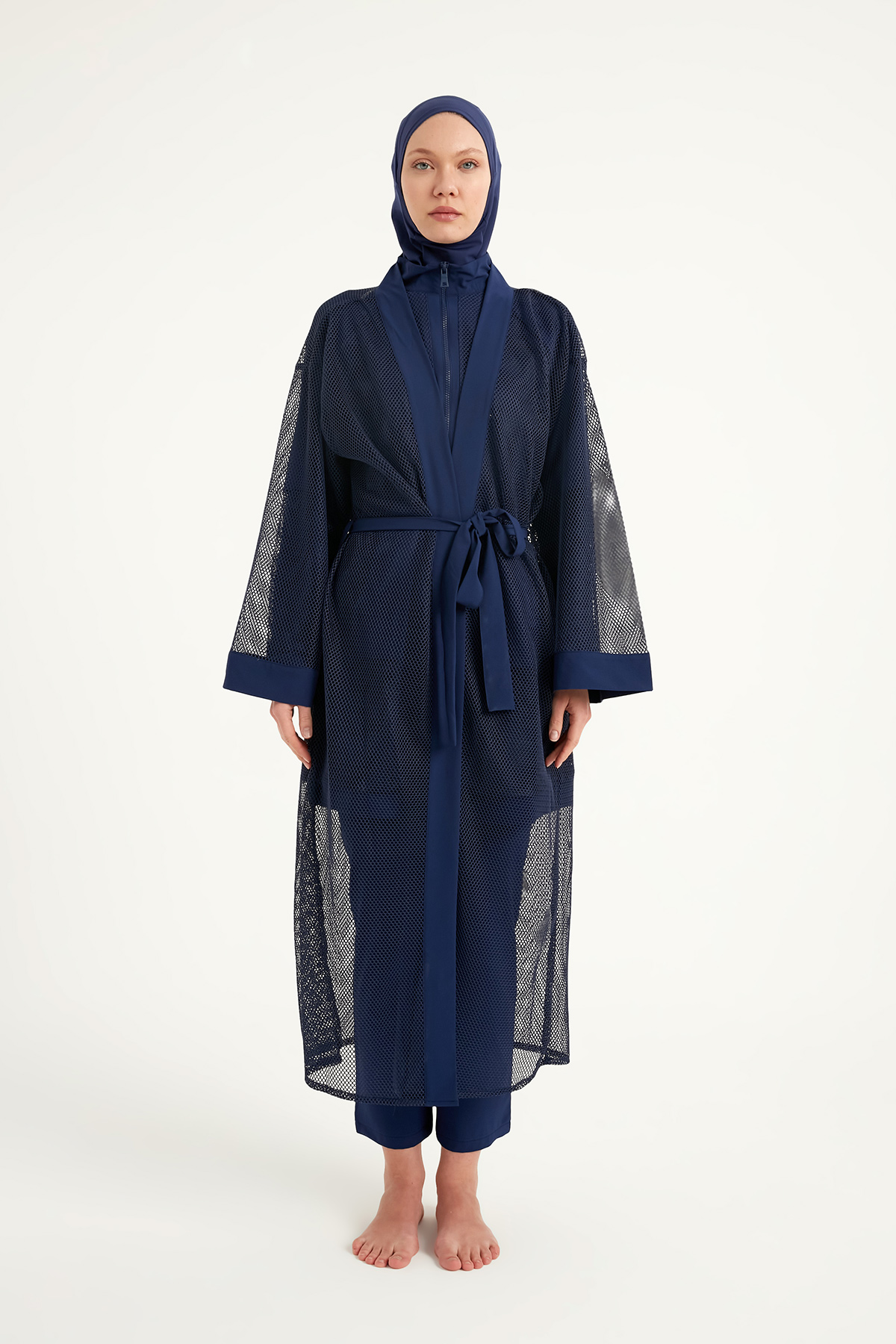Marina Lacivert Pareo Kaftan P2501-2 görsel 5