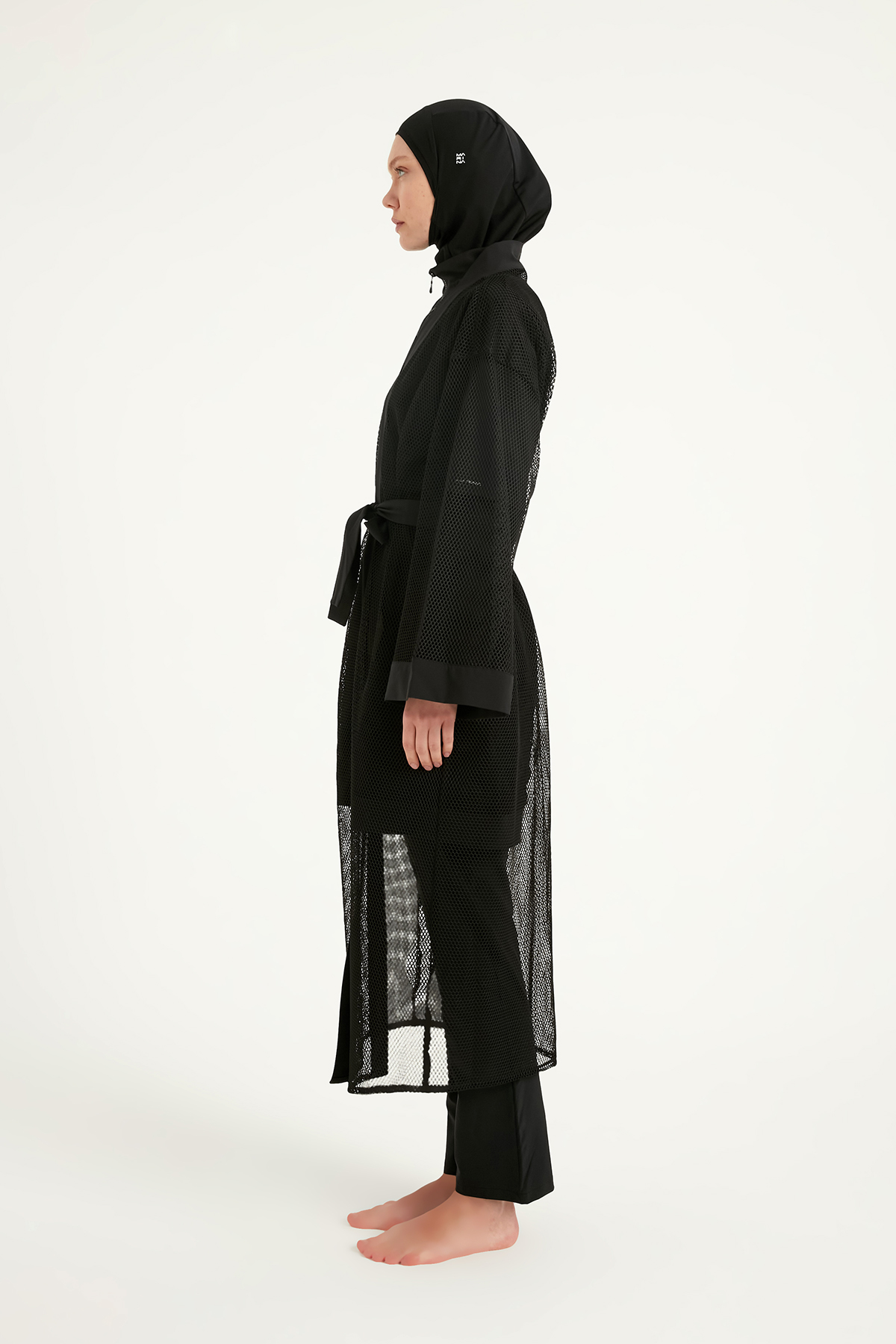 Marina Siyah Pareo Kaftan P2501-1 görsel 3