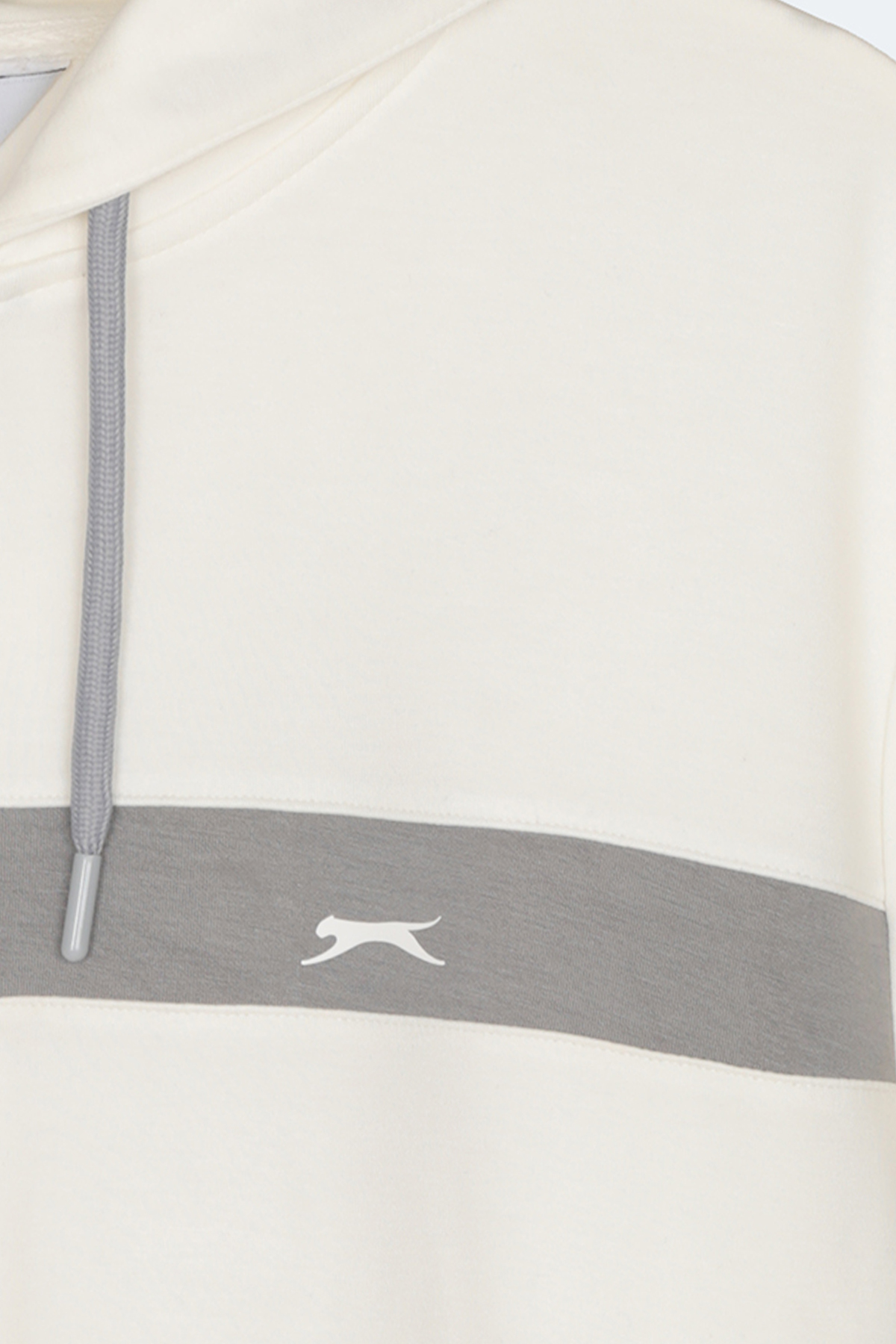 SLAZENGER KRALON I Erkek Kapüşonlu Cepli Ekru Sweatshırt görsel 2