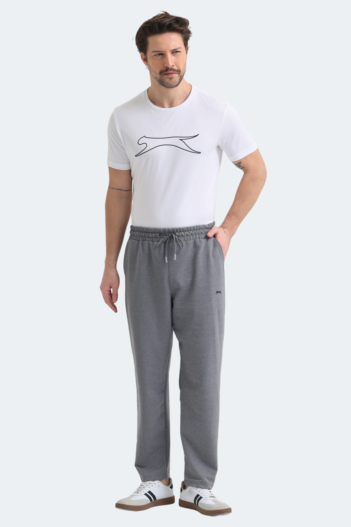 SLAZENGER MAKE Erkek Koyu Gri Eşofman Altı görsel 7