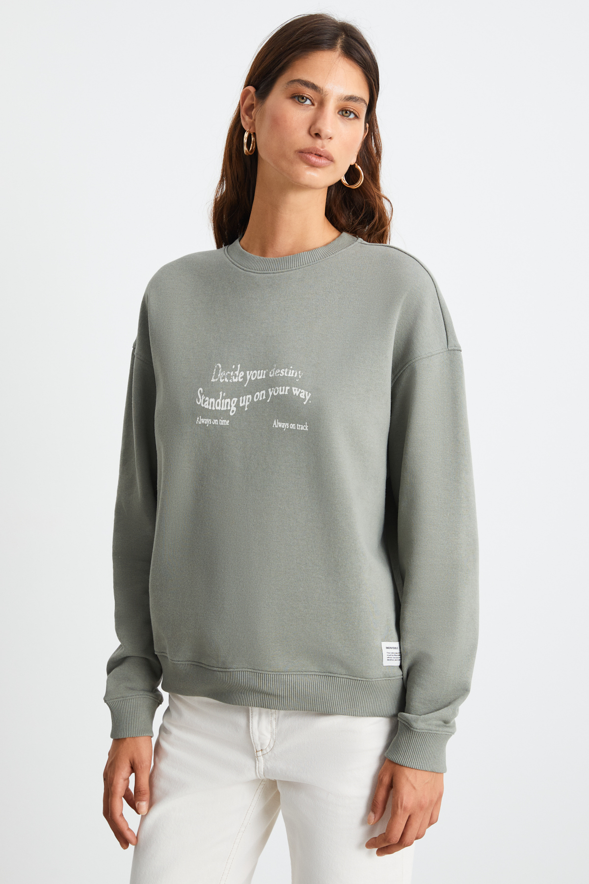 ETHIQUET RONJA Kadın AÇIK YEŞİL Sweatshirt görsel 3