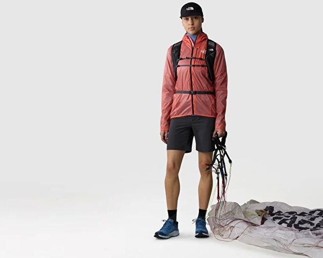 The North Face W Windstream Shell Kadın Ayarlanabilir Outdoor Yağmurluk NF0A87HFGTH1 Kırmızı görsel 6