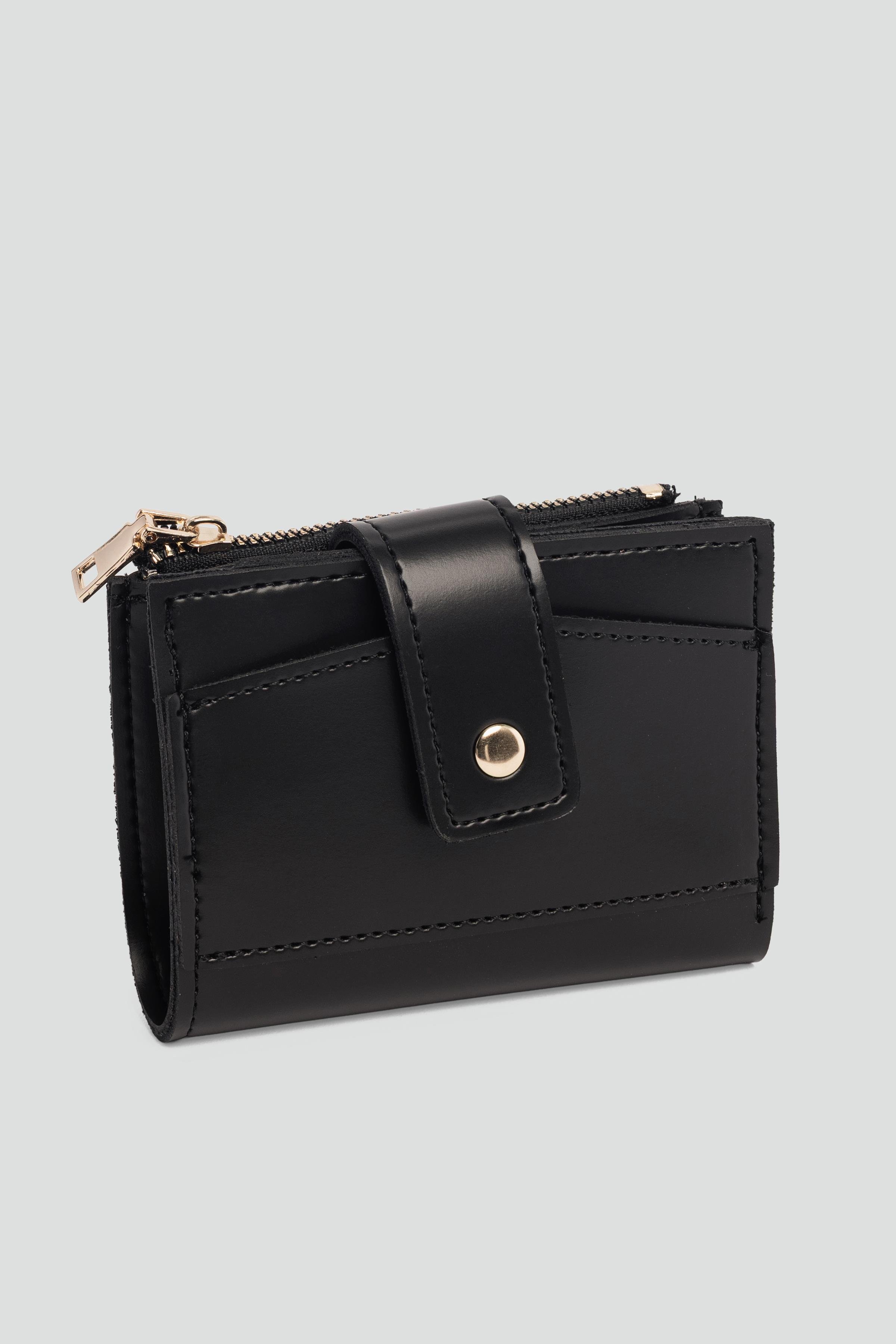 Shulebags Payer Çıtçıtlı Kadın Cüzdan Siyah görsel 2