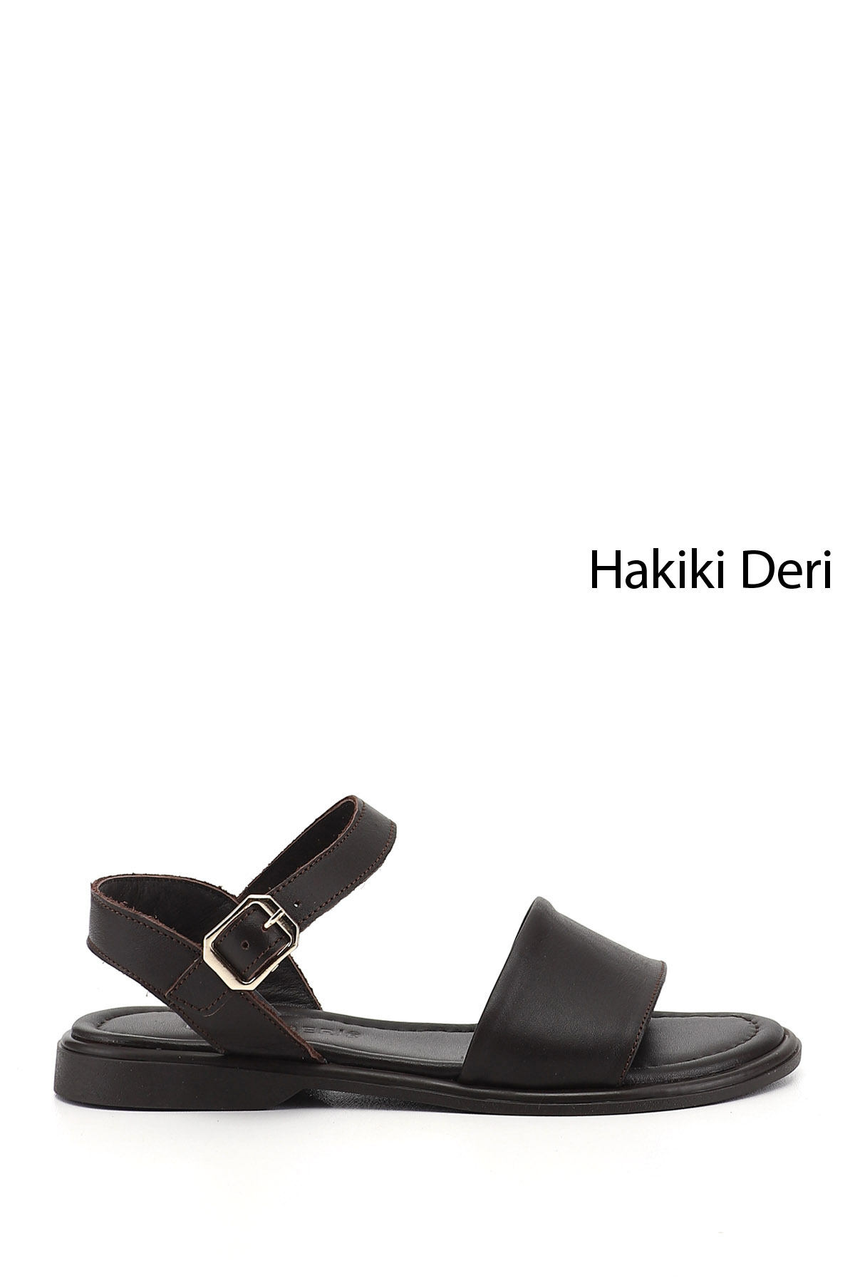 GÖNDERİ(R) Kadın TÜTÜN KAHVE Bilek Bağlı Hakiki Deri Sandalet