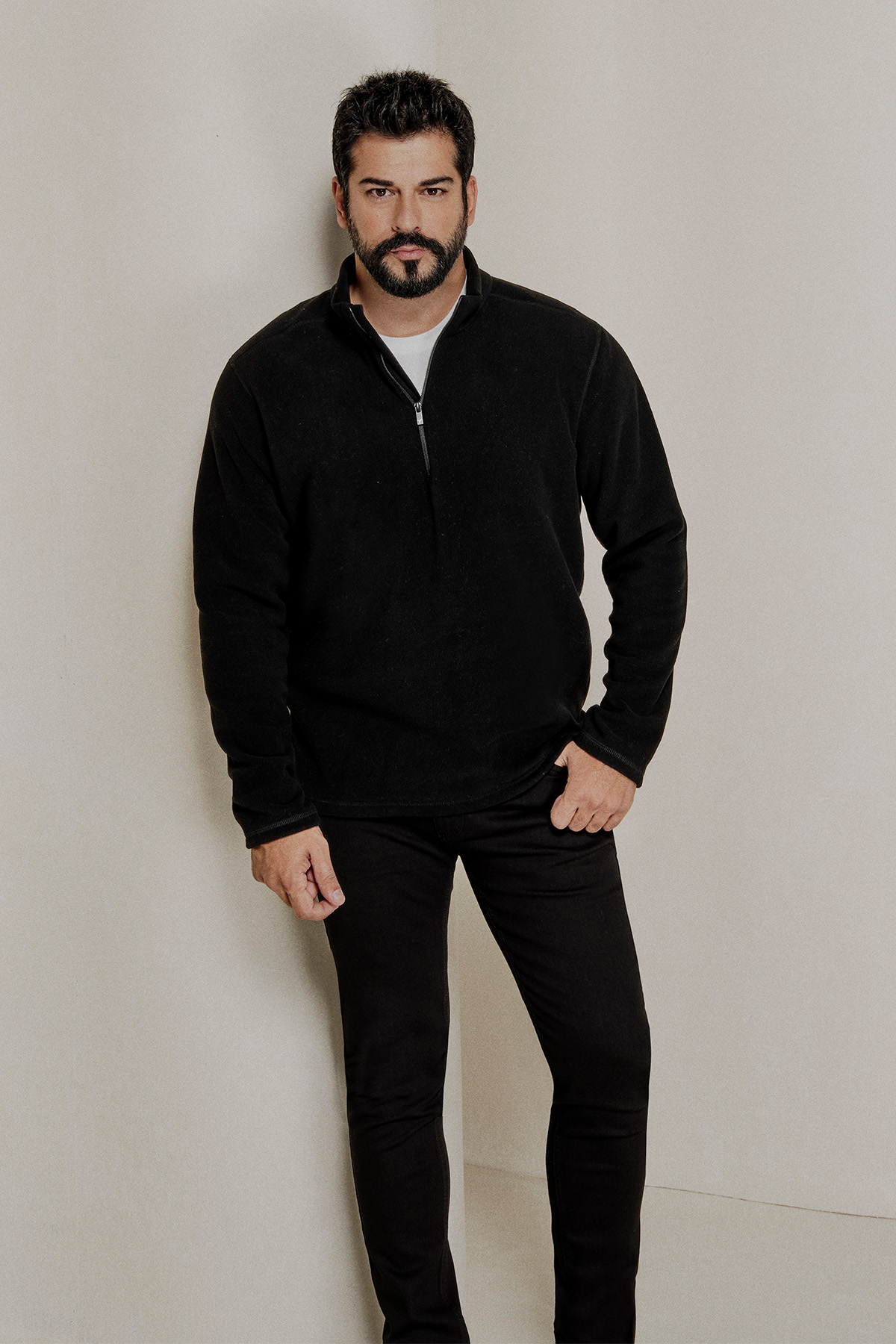 AC&Co / Altınyıldız Classics Erkek Siyah Ekstra Slim Fit Dar Kesim Rıss Pamuklu Esnek Denim Jean Pantolon