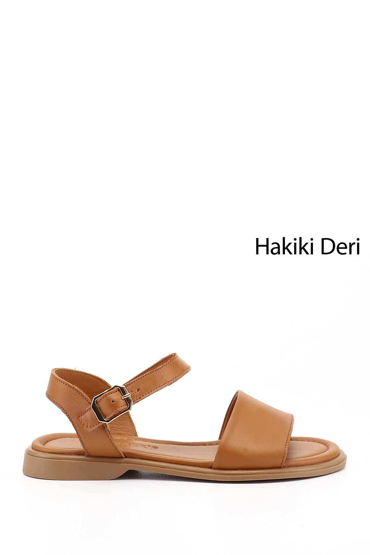 GÖNDERİ(R) Kadın KAHVERENGİ-TABA Bilek Bağlı Hakiki Deri Sandalet
