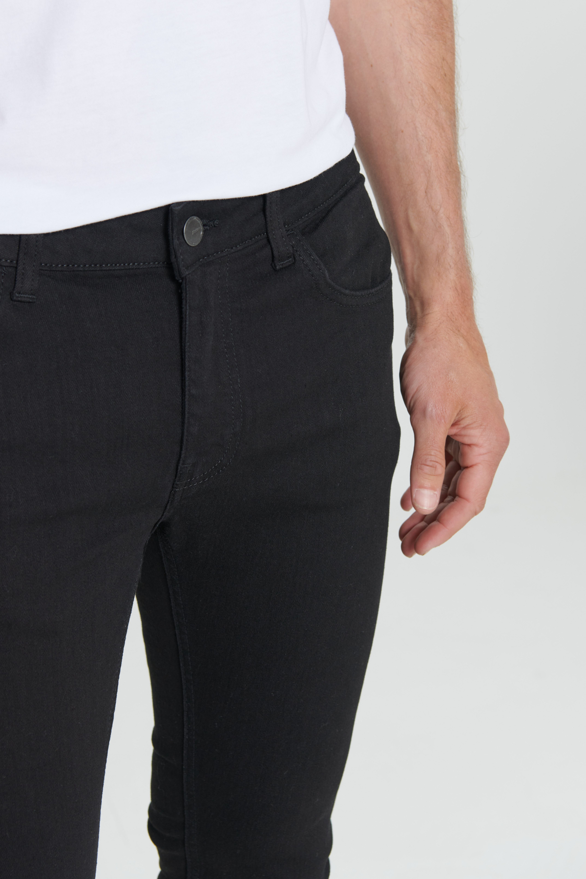 AC&Co / Altınyıldız Classics Erkek Siyah Ekstra Slim Fit Dar Kesim Rıss Pamuklu Esnek Denim Jean Pantolon görsel 8