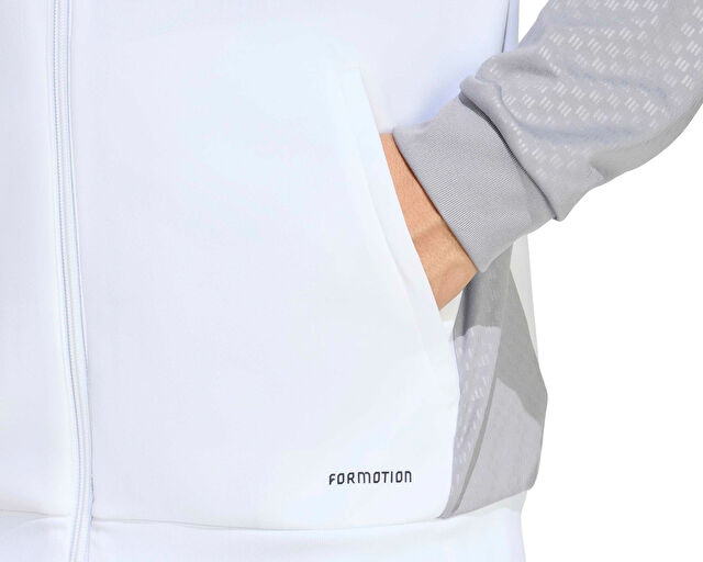 Adidas Tiro 26 Competition Tr Jkt Erkek Futbol Kamp Fermuarlı Sweatshirt KA7682 Beyaz görsel 6