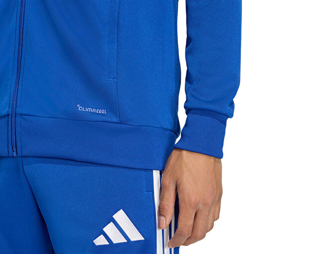 Adidas Tiro26L Tr Jkt Erkek Futbol Kamp Fermuarlı Sweatshirt JY7210 Mavi görsel 4