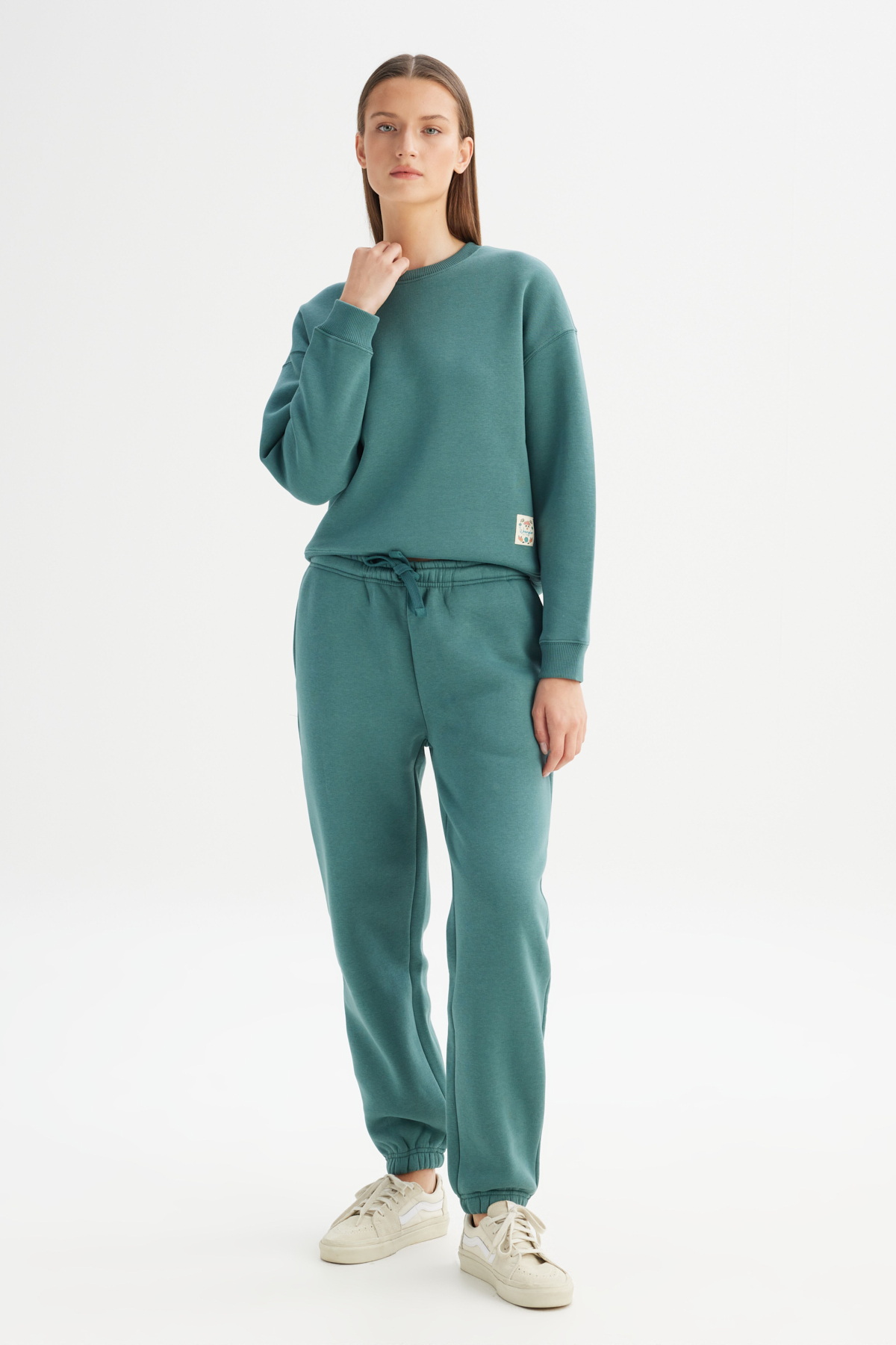 Wrangler Regular Fit Normal kesim Ribanalı Paça Yeşil Jogger Sweatpant görsel 3