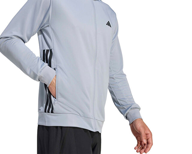 Adidas We Allset 3S Tt Erkek Futbol Kamp Ceketi KC5293 Gri görsel 4