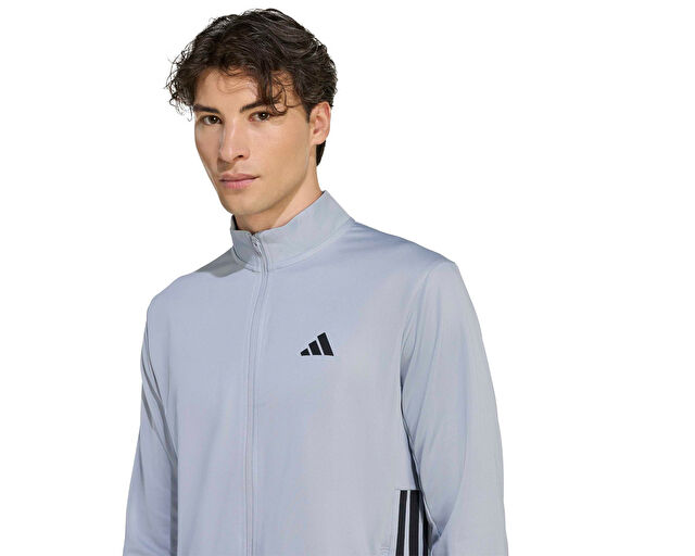 Adidas We Allset 3S Tt Erkek Futbol Kamp Ceketi KC5293 Gri görsel 5