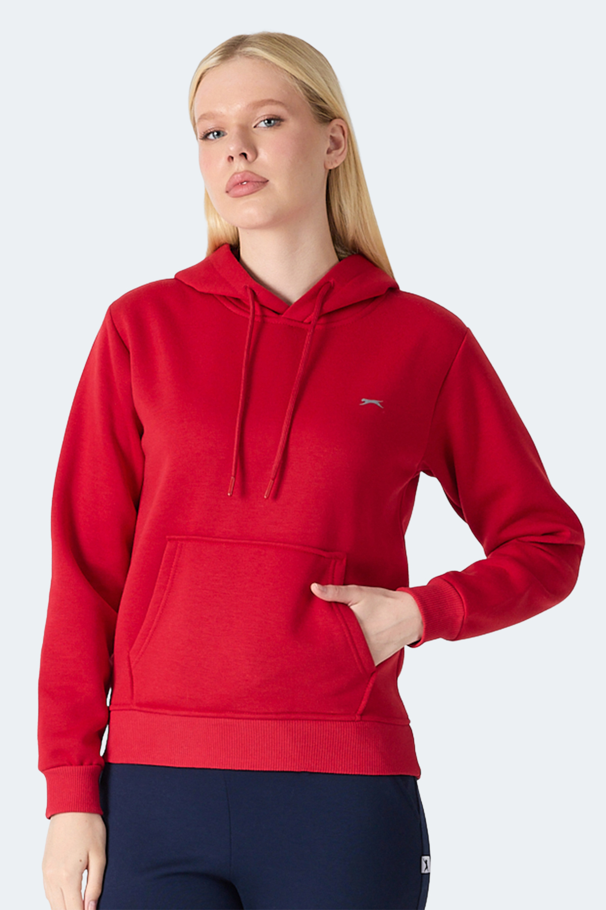 SLAZENGER MISTY I Kadın Kapüşonlu Kırmızı Sweatshırt
