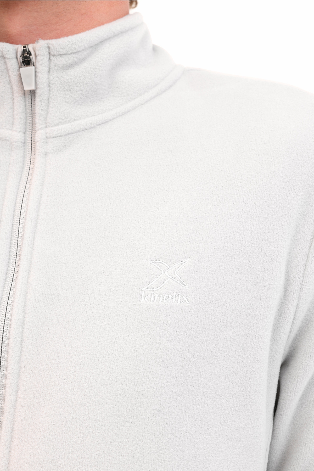 Kinetix MB BASIC MAN Erkek Polar Fermuarlı Sweatshirt Hırka 5PR Gri görsel 4