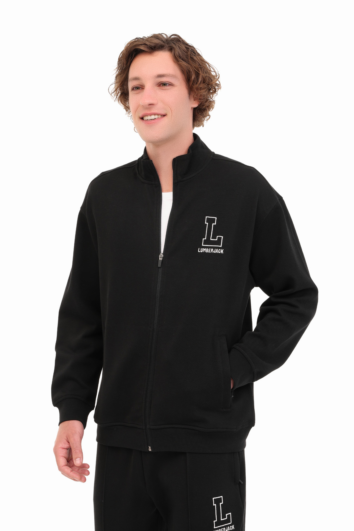 Lumberjack ML ZENO 18BLO-23 5PR Siyah Erkek Fermuarlı Sweatshirt Hırka