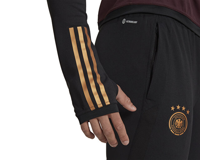 Adidas Dfb Tr Pnt Erkek Futbol Eşofman Altı HF3995 Siyah görsel 4