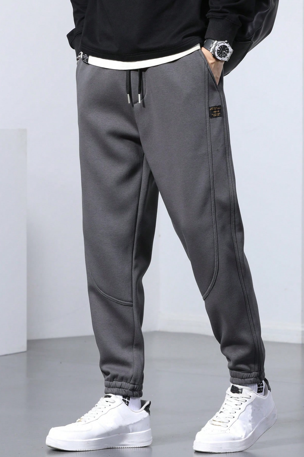 Genius Store Genıus Store Erkek Eşofman İçi Polarlı Bağcıklı Bel Jogger Spor Eşofman Altı SPOR-ESF001