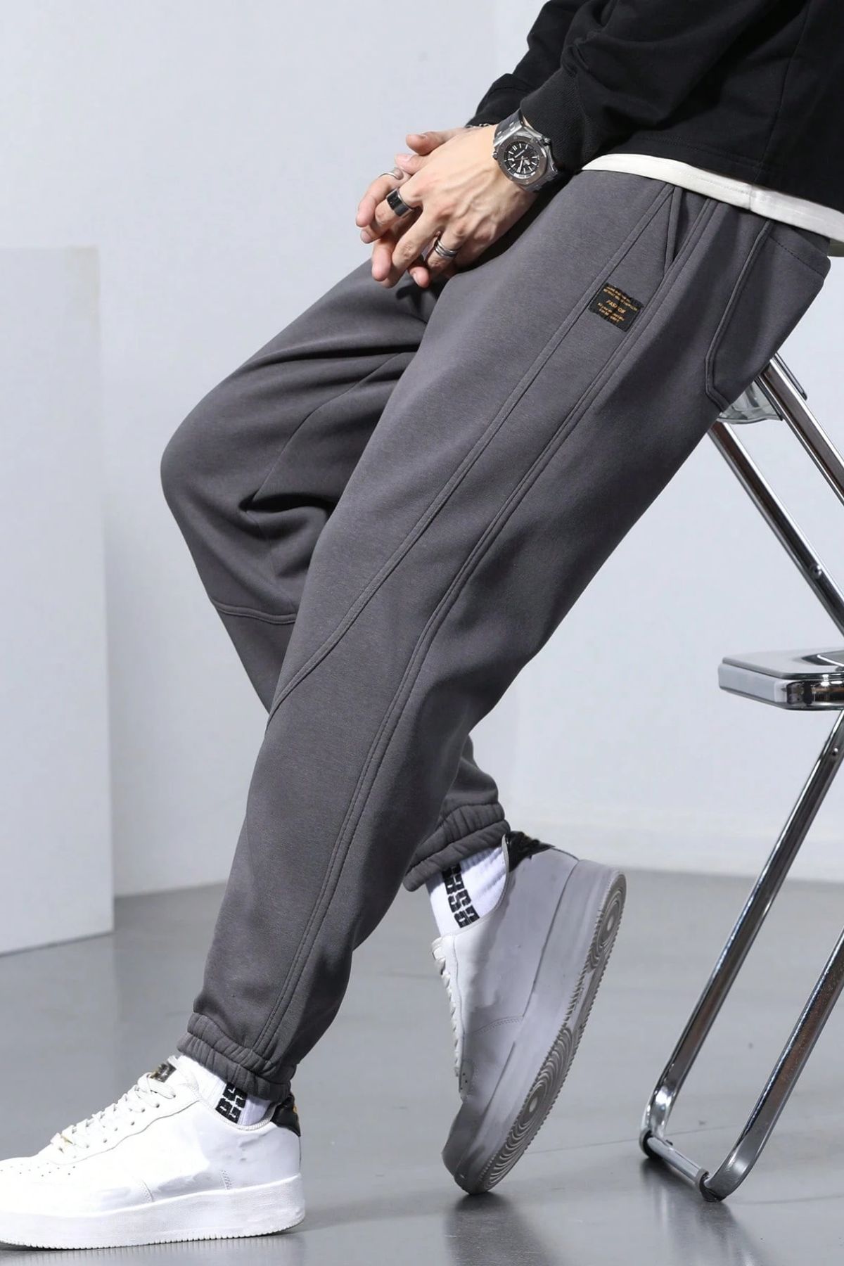 Genius Store Genıus Store Erkek Eşofman İçi Polarlı Bağcıklı Bel Jogger Spor Eşofman Altı SPOR-ESF001 görsel 2