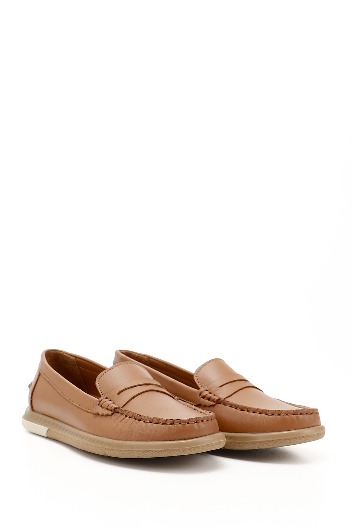 GÖNDERİ(R) Kadın TABA Rok Hakiki Deri Comfort Loafer