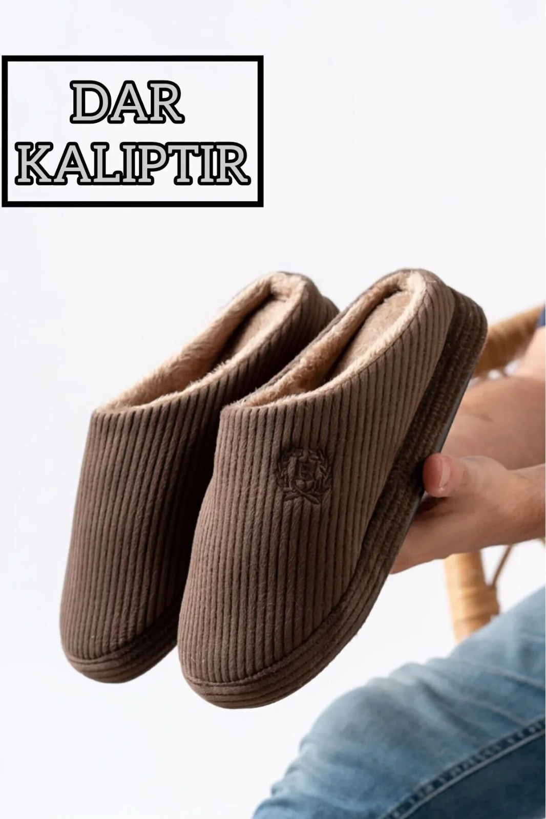 Slipcat Unisex Nakışlı Kadife Ev Terliği görsel 3