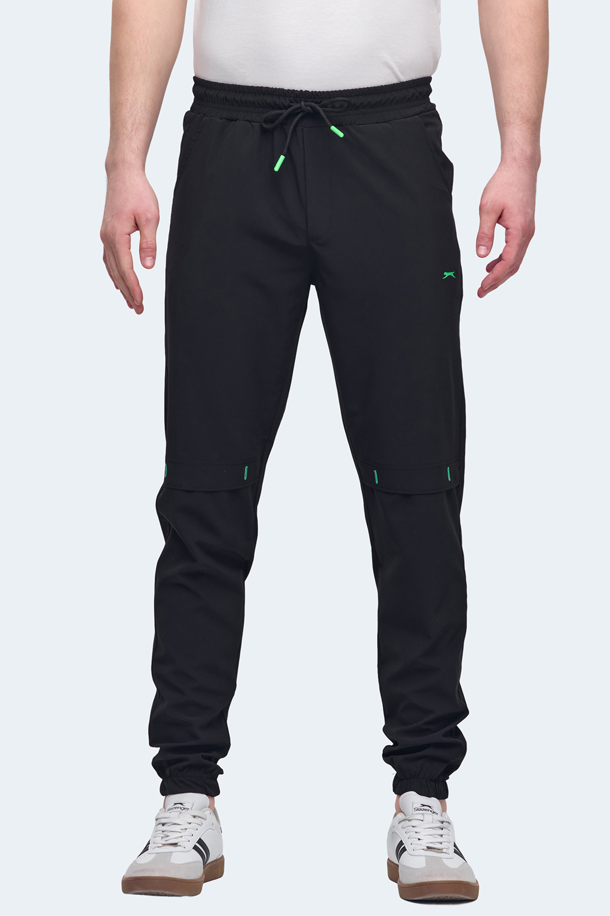 SLAZENGER NADJA Erkek Cepli Dar Paça Siyah Jogger Eşofman Altı görsel 2