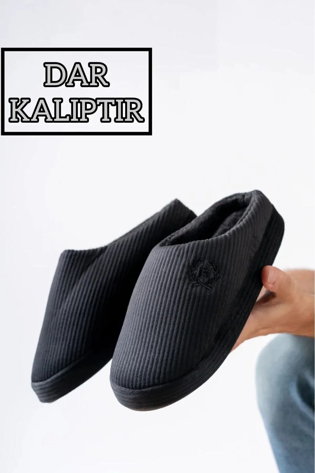 Slipcat Unisex Nakışlı Kadife Ev Terliği görsel 3