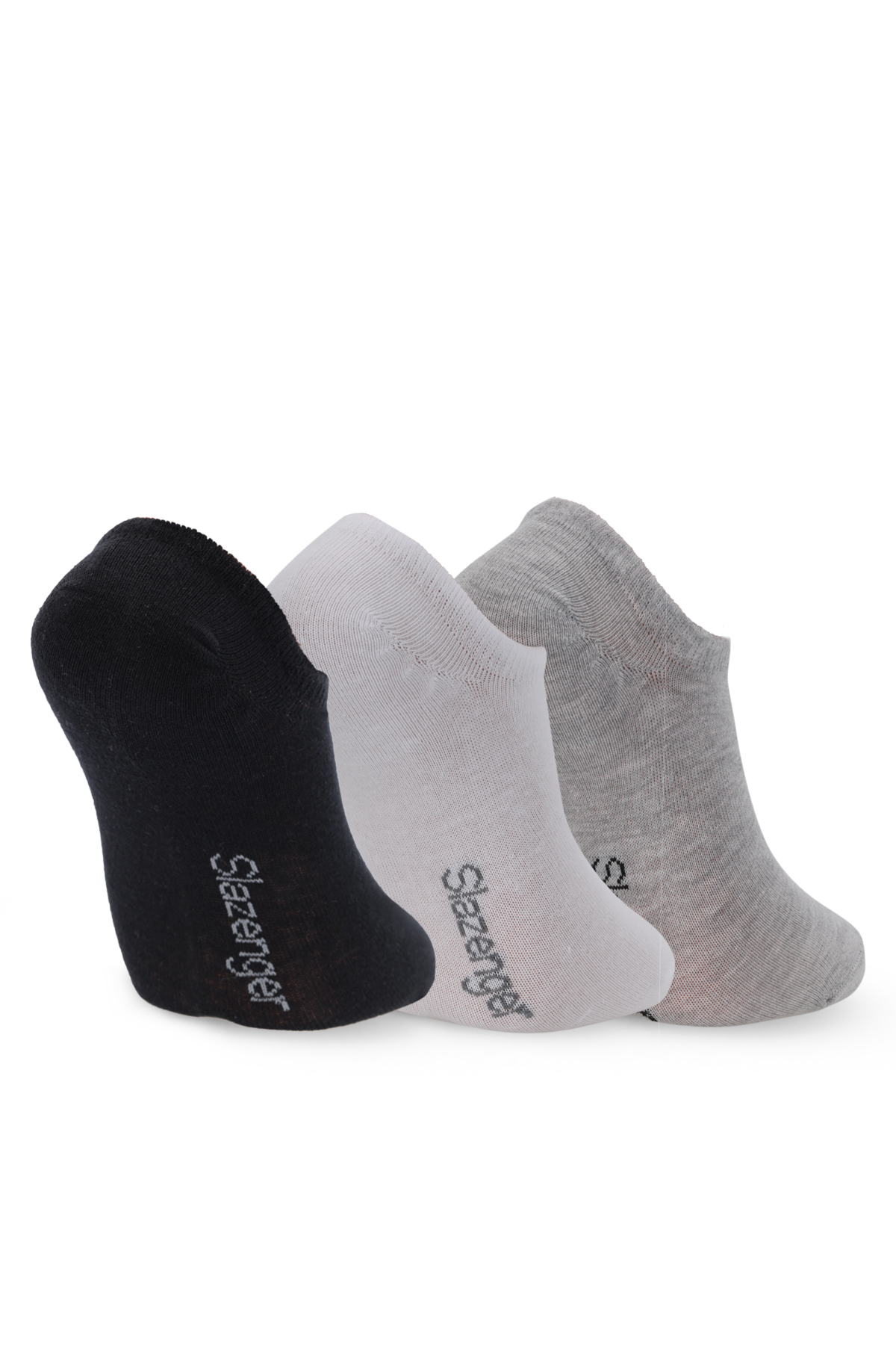 SLAZENGER JACKED 3 lü Erkek Siyah / Beyaz Çorap görsel 2
