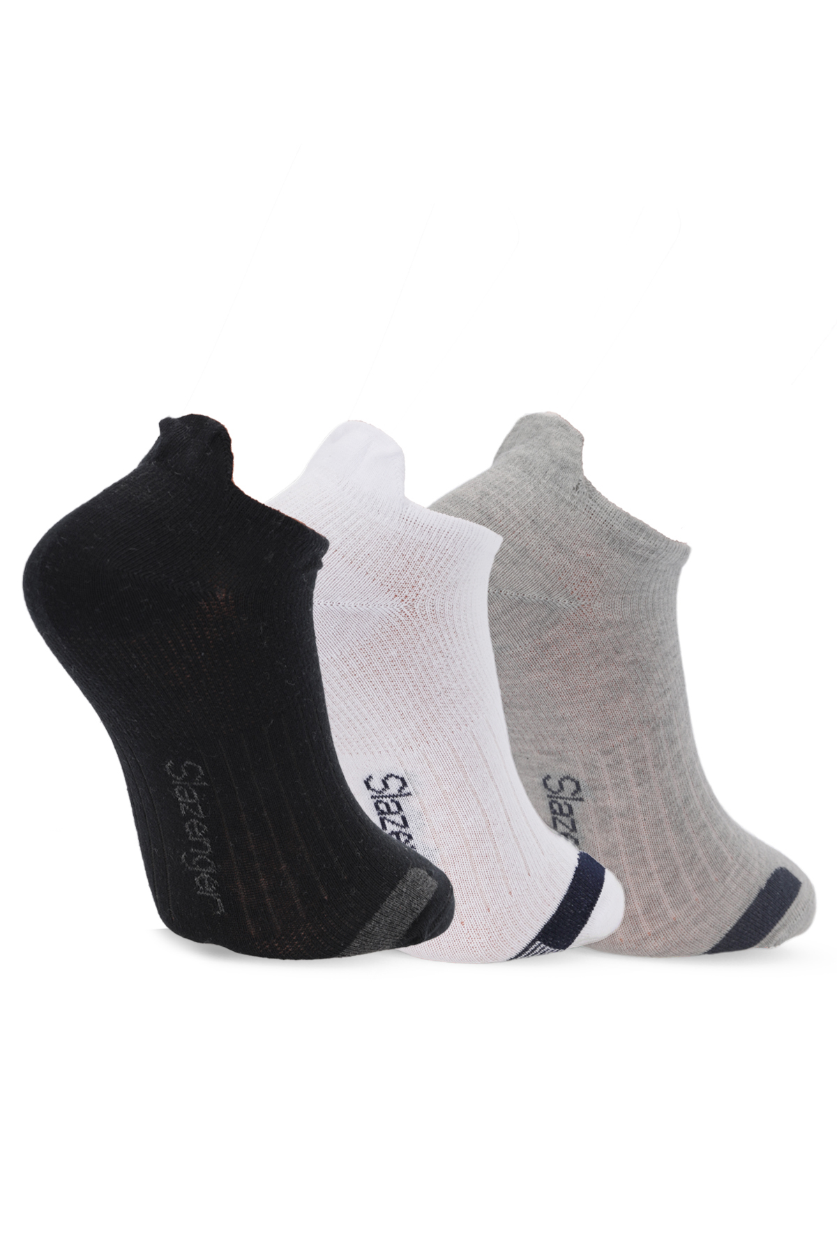 SLAZENGER JADEX 3 lü Erkek Siyah / Beyaz Çorap görsel 2