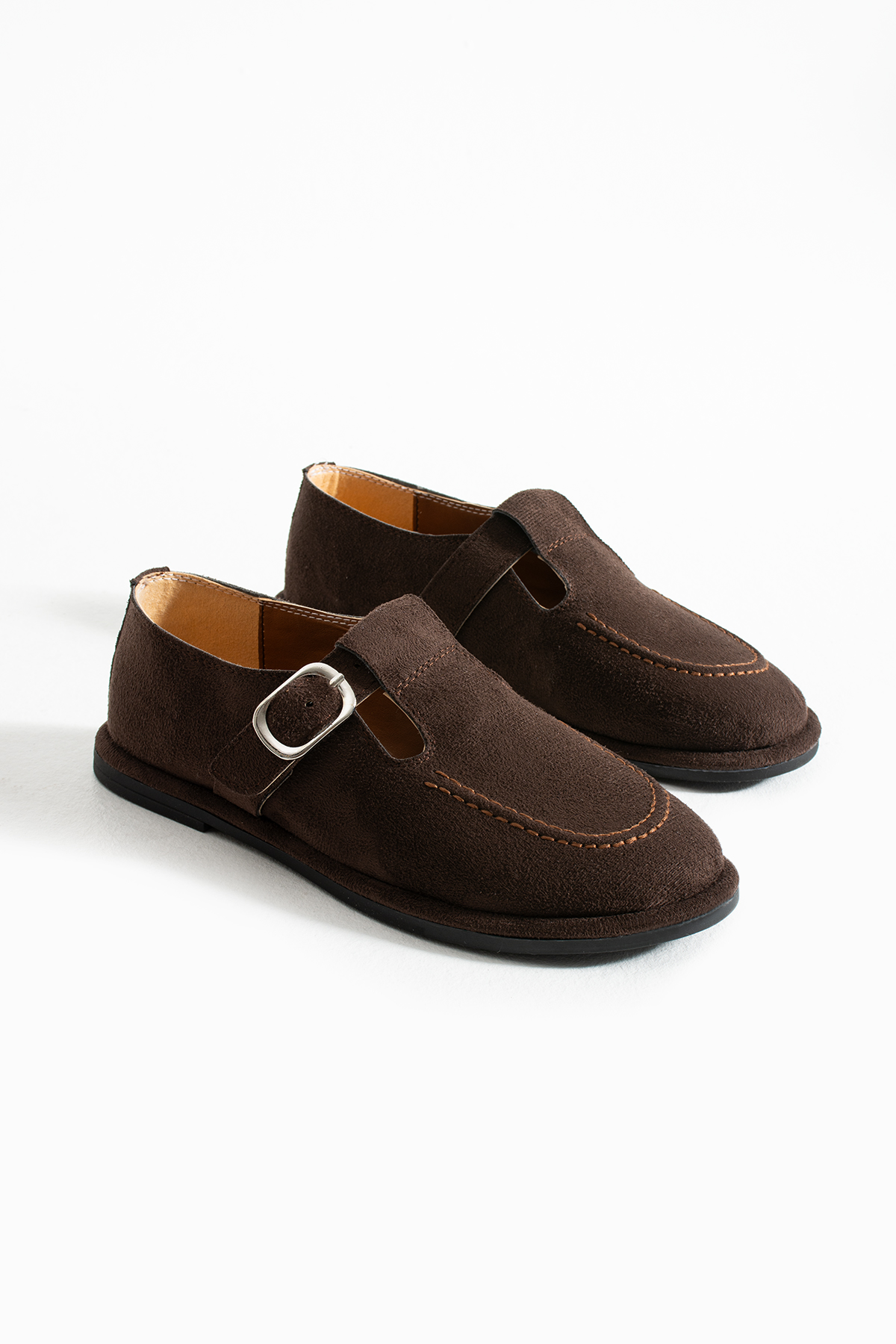 DUXAL SHOES Arabella Kadın Süet Toka Detaylı Günlük Loafer Ayakkabı