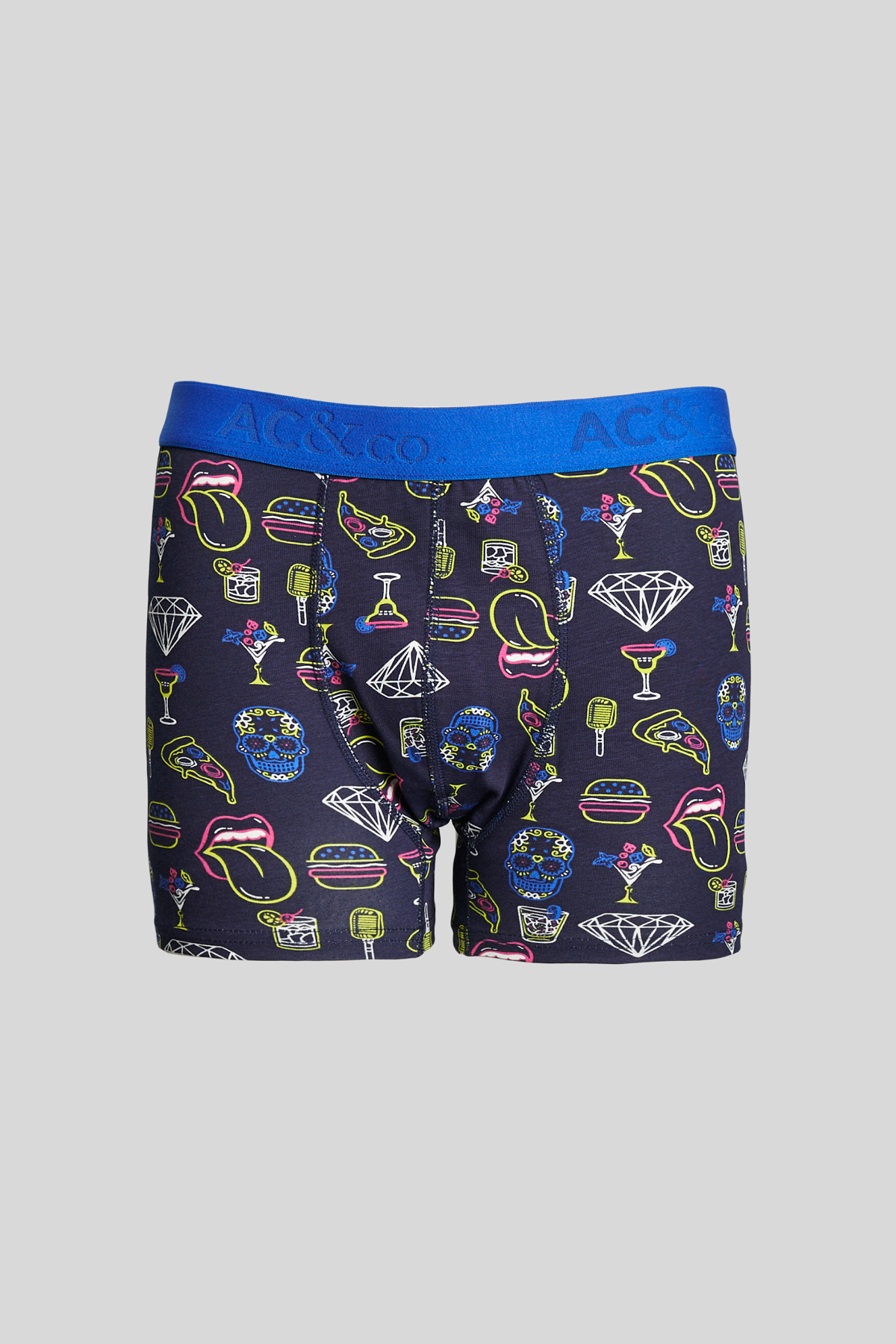 AC&Co / Altınyıldız Classics Erkek Lacivert-Saks Premium Pamuklu 3'lü Paket Desenli Boxer görsel 4