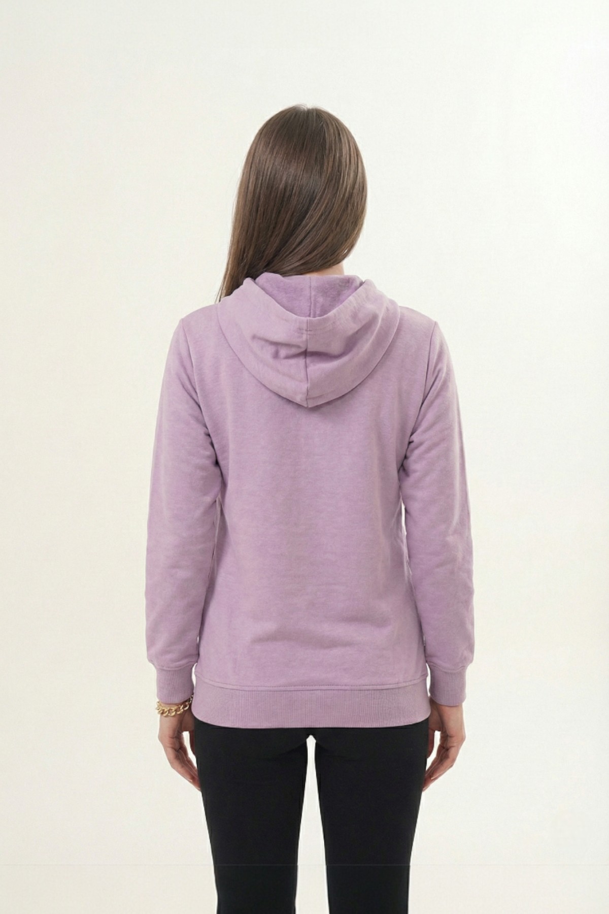 MİSS DÜNYA LİSSA Unisex %100 Pamuk Basic Premium Kapüşonlu Sweatshirt görsel 4