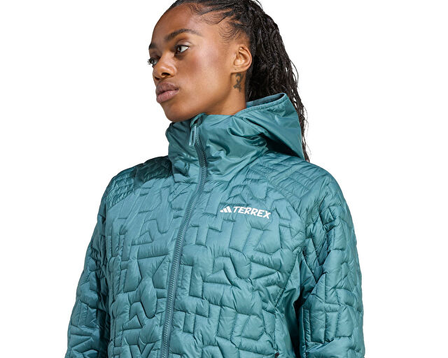 Adidas W Terrex Xpr Lf Ho Jkt Kadın Outdoor Montu JL9806 Mavi görsel 4