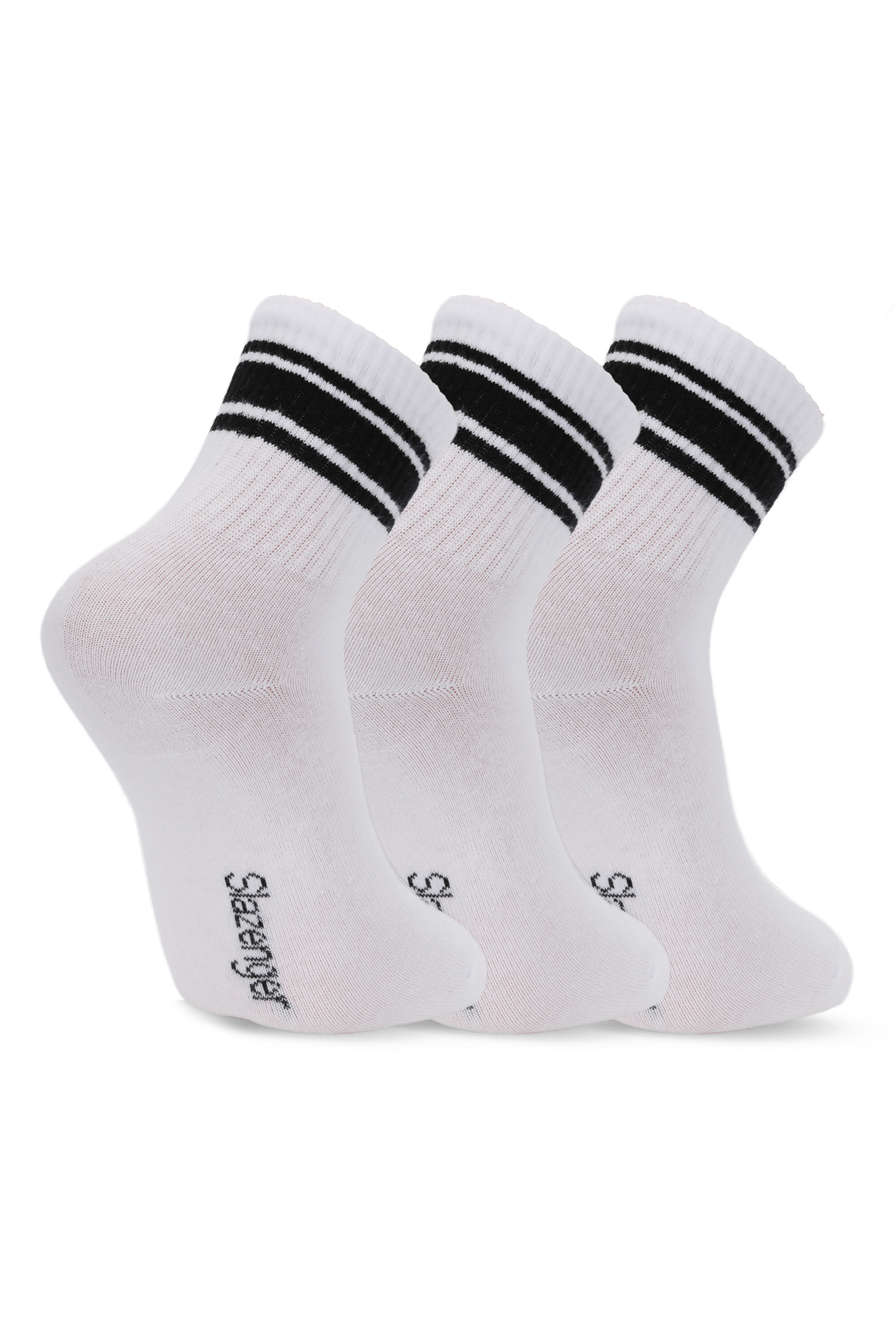 SLAZENGER JELLY 3 lü Erkek Beyaz Çorap görsel 2