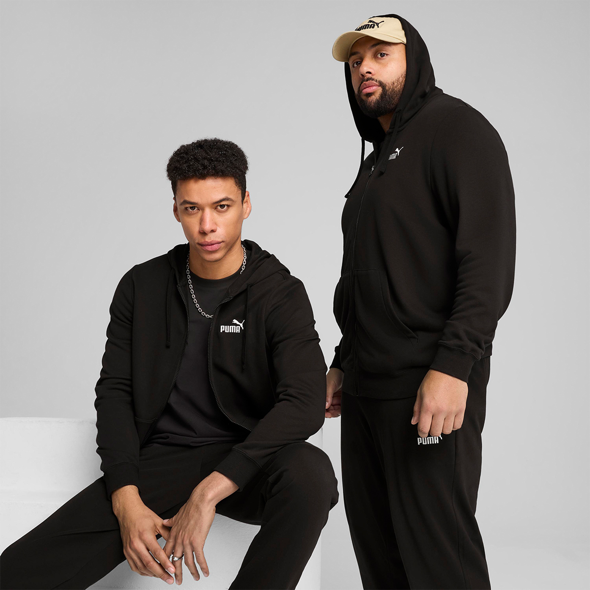 Puma Essentials Siyah Kapüşonlu Erkek Fermuarlı Sweatshirt Hırka