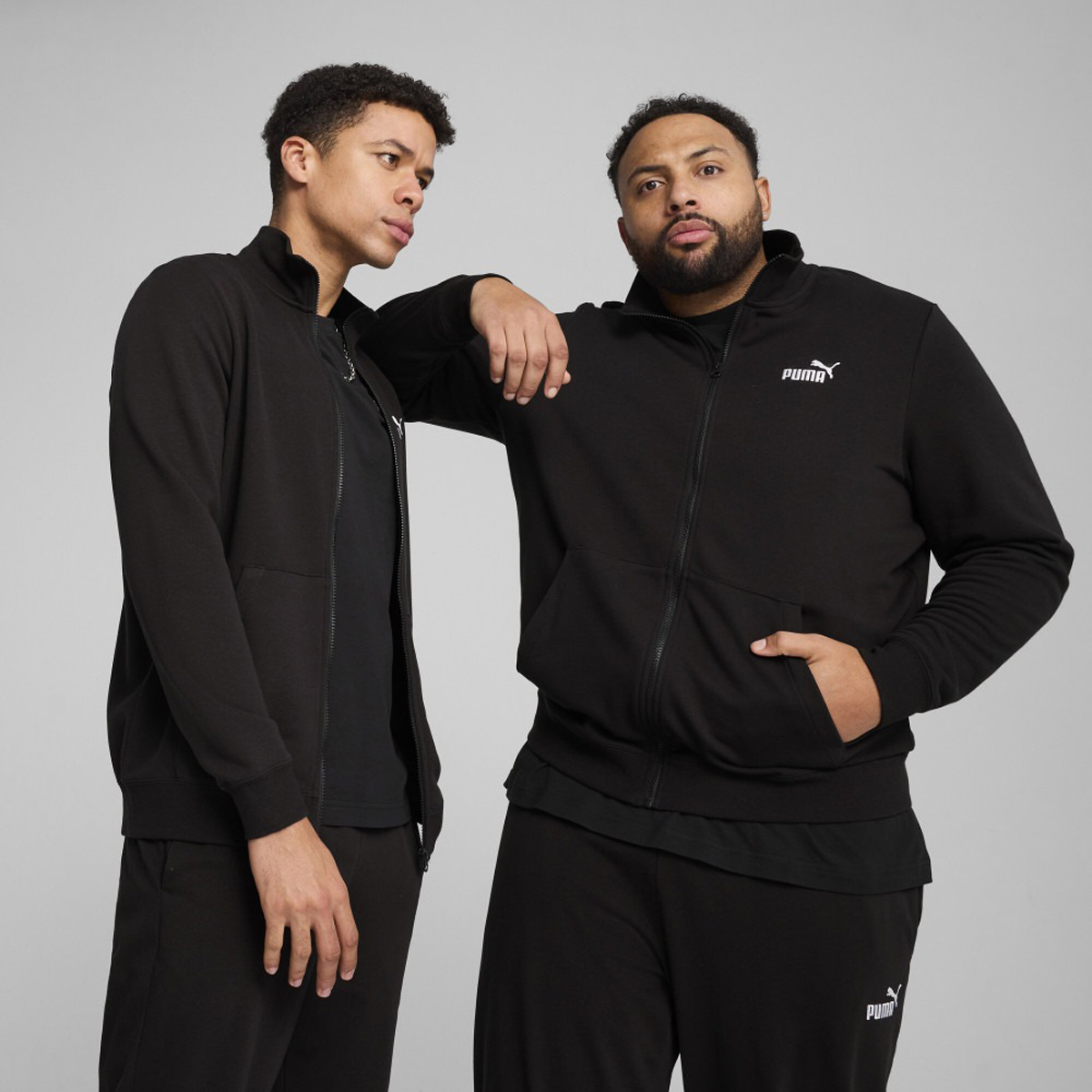 Puma Essentials No 1 Logo Track Siyah Dik Yaka Erkek Fermuarlı Sweatshirt Hırka