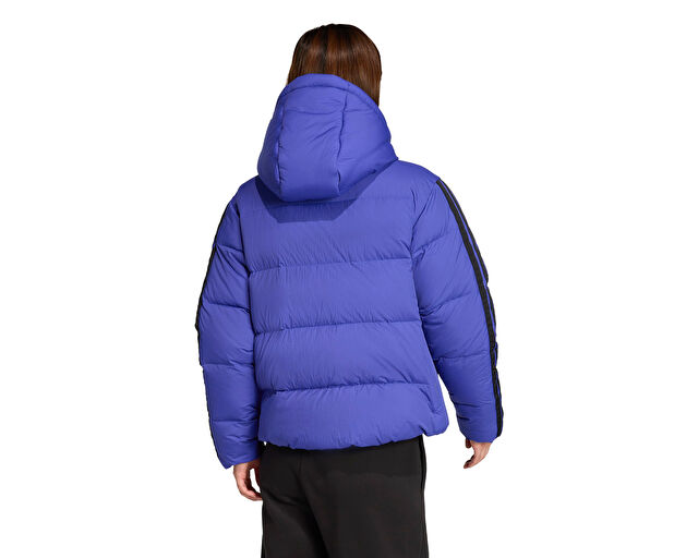 Adidas W Ess 3S P D Ho Kadın Outdoor Mont JW9109 Mavi görsel 2