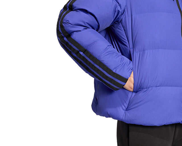 Adidas W Ess 3S P D Ho Kadın Outdoor Mont JW9109 Mavi görsel 5