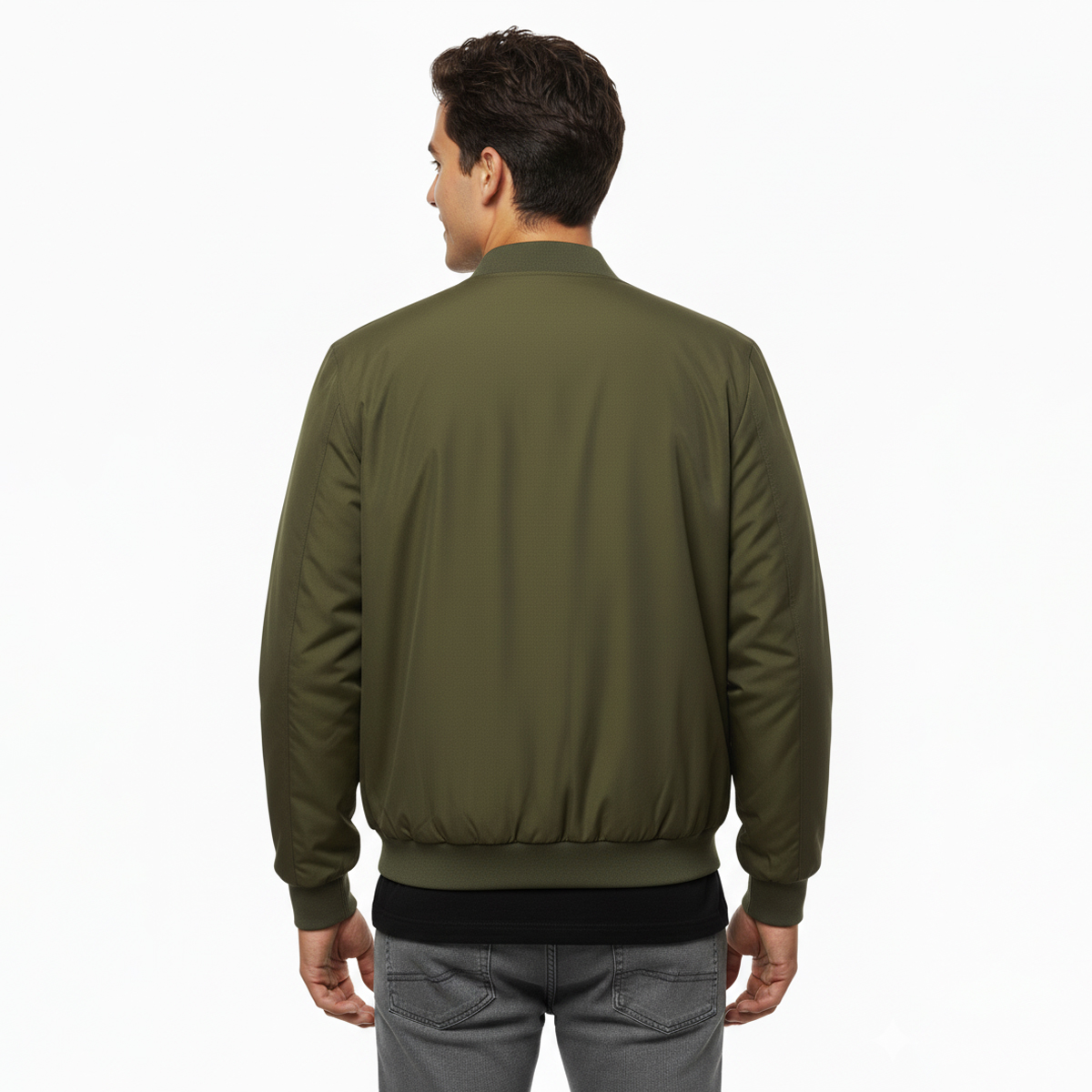 Only&Sons Russel Padded Bomber Erkek Haki Dik Yaka Ceket görsel 2