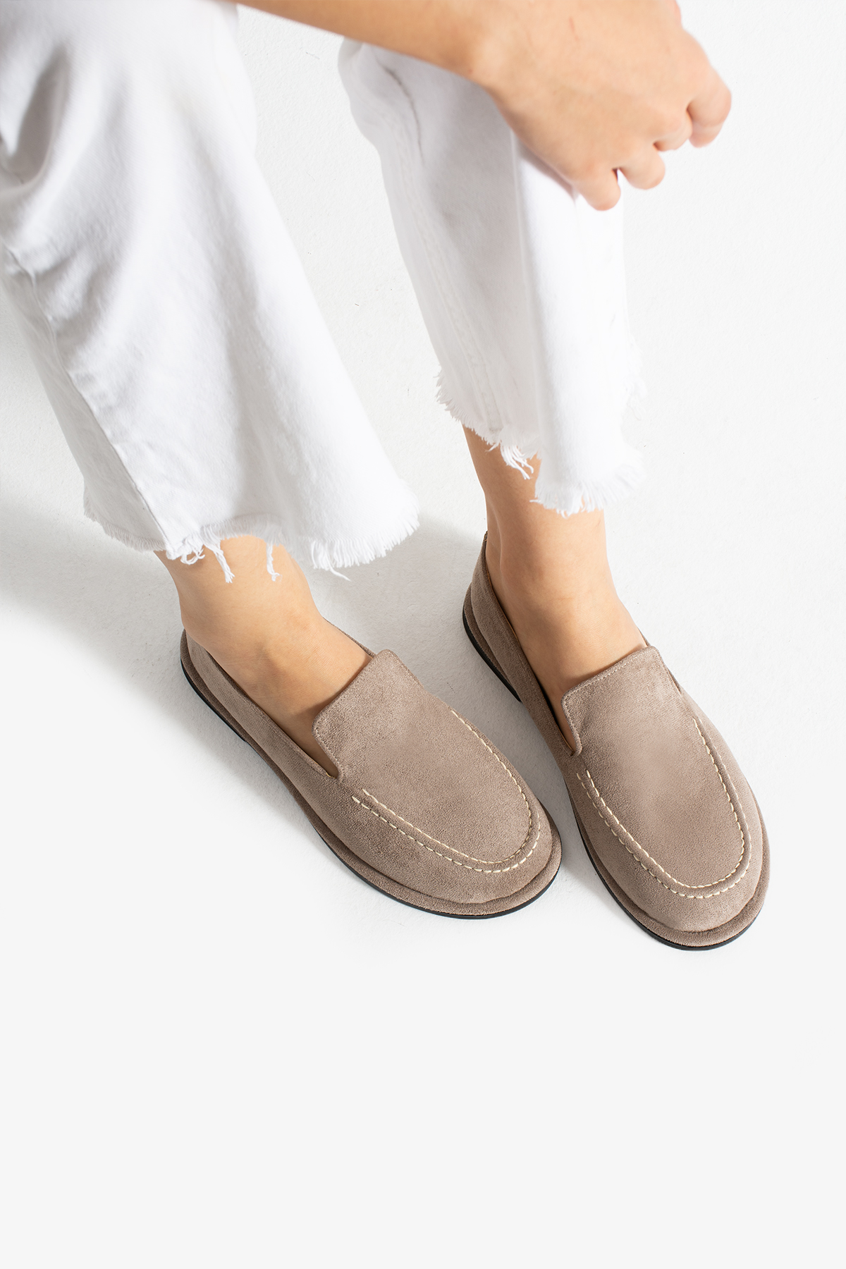 DUXAL SHOES Konforlu Kadın Süet Mokasen Ayakkabı Loafer görsel 3