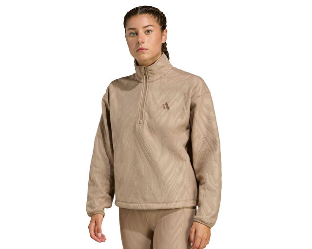 Adidas Aop Polarfleece Kadın Günlük Ceket JX3122 Krem