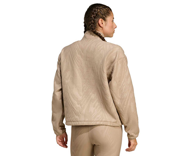 Adidas Aop Polarfleece Kadın Günlük Ceket JX3122 Krem görsel 2