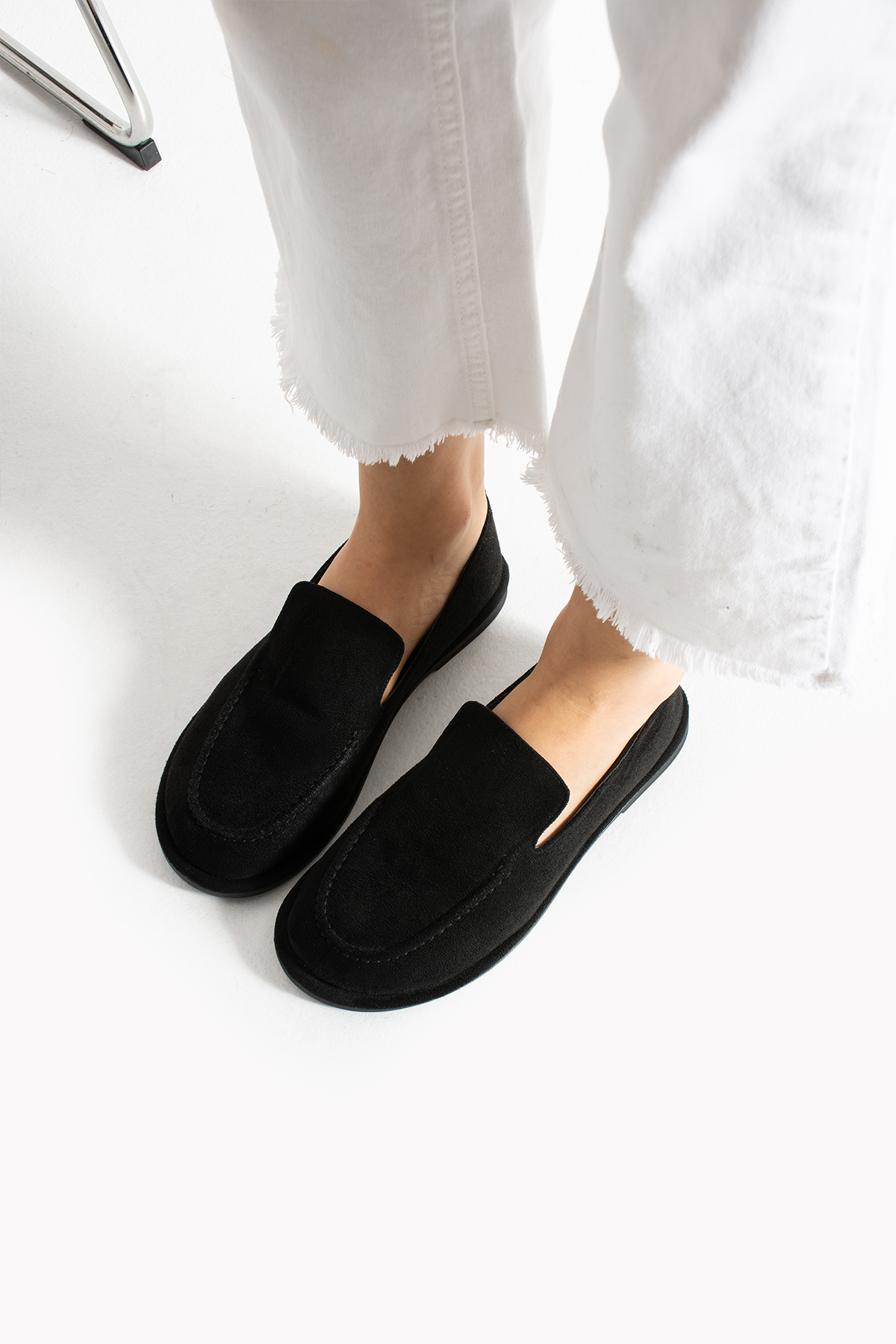DUXAL SHOES Konforlu Kadın Süet Mokasen Ayakkabı Loafer görsel 3